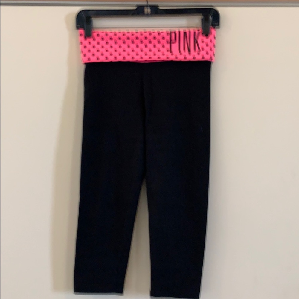 Pink crop leggings